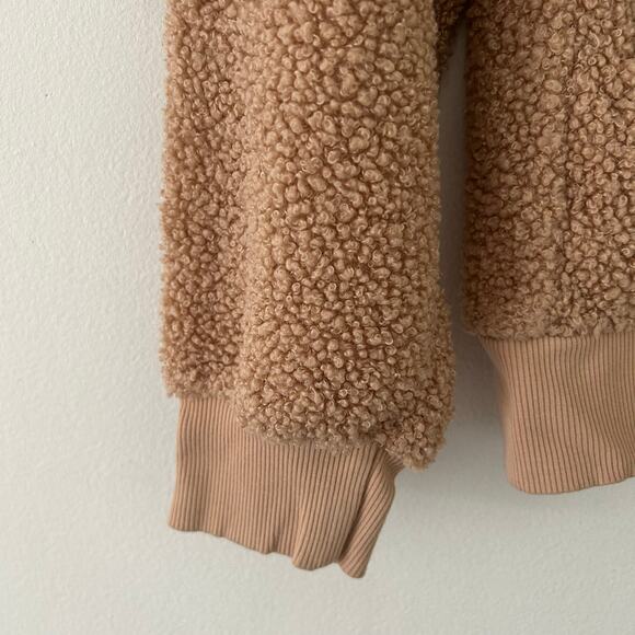 Donni Women's Mini Sherpa Henley Camel Tan Long Sleeve Shirt S Small - Picture 5 of 8